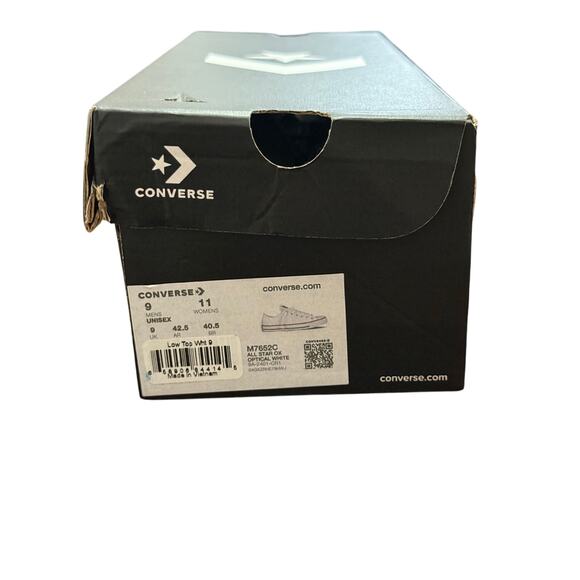 Converse Men’s Size 9 (Women’s Size 11) All Star OX Optical White M7652C - Picture 7 of 8